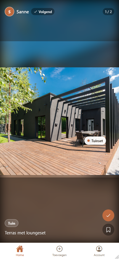 Swipe door kamers en woningen